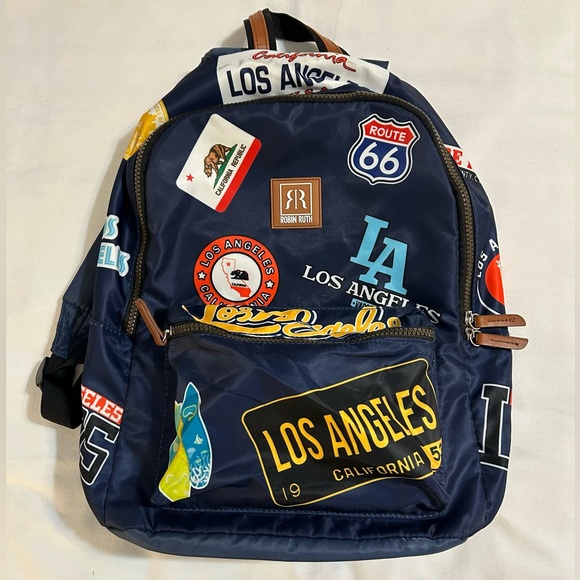 Robin Ruth Los Angeles Backpack - Navy and Multicolor - Picture 1 of 6